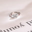 Solid Gold Round Moissanite Engagement Ring, Aquamarine & Ruby Side Stone Ring