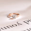 Solid Gold Round Moissanite Engagement Ring, Twisted Band Half Pave Anniversary Ring