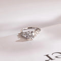 Solid Gold Round Cut Moissanite Engagement Ring, Anniversary for Her
