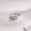 Solid Gold Round Cut Moissanite Engagement Ring, Anniversary for Her