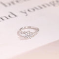 Solid Gold Round Moissanite Engagement Ring, Nature Inspired Proposal Ring