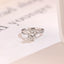 Solid Gold Floral Round Moissanite Engagement Ring, Twisted Band Anniversary Ring