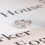Solid Gold Round Cut Moissanite Engagement Ring, Twisted Band Ring