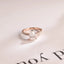 Solid Gold Pear Cut Moissanite Engagement Ring, Half Pave Proposal Ring