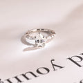 Solid Gold Pear Cut Moissanite Engagement Ring, Half Pave Proposal Ring