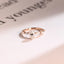 Solid Gold Pear Cut Moissanite Engagement Ring, Half Pave Proposal Ring