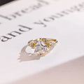Solid Gold Princess Cut Moissanite Engagement Ring, Custom-Made Ring Available