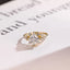 Solid Gold Princess Cut Moissanite Engagement Ring, Custom-Made Ring Available