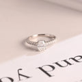 Solid Gold Oval Cut Moissanite Engagement Ring, Proposal Ring