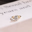 Solid Gold Oval Moissanite Engagement Ring, Bypss Proposal Ring
