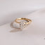 Solid Gold Tulip Flower Pave Crushed Ice Pear Moissanite Engagement Ring