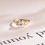 Solid Gold Oval Cut Moissanite Engagement Ring, Anniversary Gift for Women
