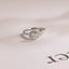Solid Gold Sunflower Round Moissanite Engagement Ring, Half Eternity Promise Ring