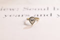 Solid Gold Pear Moissanite Engagement Ring, Half Eternity & Halo Promise/Proposal Ring