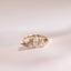 Solid Gold Marquise Moissanite Engagement Ring with Accent Stones
