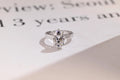 Solid Gold 3mm Band Oval Moissanite Engagement Ring, Promise Ring