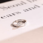 Solid Gold 4mm Wide Band Bezel Marquise Moissanite Engagement Ring