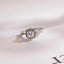 Solid Gold Princess Cut Moissanite Engagement Ring, Beaded Halo Proposal Ring