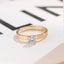 Solid Gold Moissanite Engagement Ring, 3MM Width Minimalist Ring
