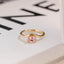 Solid Gold Oval Cut Moissanite Pink Sapphire Engagement Ring, Promise Ring