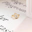 Solid Gold Pear Moissanite Engagement Ring with Bezel, Minimalist Hammer Ring