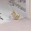 Solid Gold Pear Moissanite Engagement Ring, Bezel Set Brushed Finish