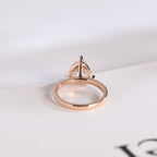 Solid Gold Minimalist Trillion Cut Moissanite Engagement Ring, Proposal Ring