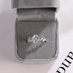 Solid Gold Oval Cut Moissanite Engagement Ring with Hidden Halo