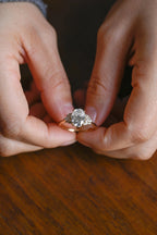 Solid Gold Oval Cut Moissanite Engagement Ring, Anniversary Gift for Women