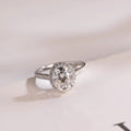 Solid Gold Oval Moissanite Engagement Ring with Ruby & Emerald (Copy)