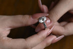 Solid Gold 3mm Band Oval Moissanite Engagement Ring, Promise Ring