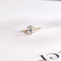 Solid Gold Oval Cut Moissanite Engagement Ring with Black Moissanite Hidden Halo