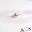 Solid Gold Oval Cut Moissanite Engagement Ring with Black Moissanite Hidden Halo