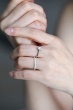 Solid Gold Solitaire Oval Cut Moissanite Engagement Ring with Six Prongs