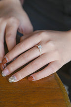 Solid Gold Two Tone Princess Cut Moissanite Engagement Ring, Anniversary Gift for Her