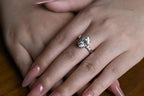 Solid Gold 3mm Band Oval Moissanite Engagement Ring, Promise Ring