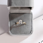 Solid Gold Oval Cut Moissanite Engagement Ring with Black Moissanite Hidden Halo