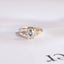 Solid Gold Oval Cut Moissanite Engagement Ring, Promise Ring