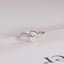 Solid Gold Pear Cut Moissanite Engagement Ring with Side Stone