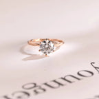 Solid Gold Moissanite Engagement Ring, Twisted Rope Band