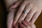 Solid Gold 3mm Band Oval Moissanite Engagement Ring, Promise Ring