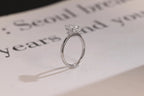 Solid Gold Pear Moissanite Engagement Ring with Accent Stone, Tear Drop Ring