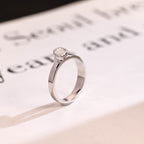 Solid Gold 4mm Wide Band Bezel Marquise Moissanite Engagement Ring