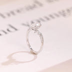Solid Gold Leaf Ring, Marquise Moissanite Engagement Ring, Proposal Ring
