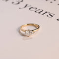 Solid Gold East-West Pear Moissanite Engagement Ring