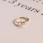 Solid Gold East-West Pear Moissanite Engagement Ring