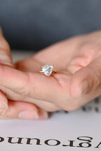 Solid Gold Minimalist Trillion Cut Moissanite Engagement Ring, Proposal Ring