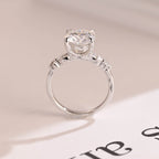 Solid Gold Round Moissanite Engagement Ring, Promise Ring for Her