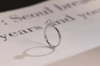Solid Gold Pear Moissanite Engagement Ring with Accent Stone, Tear Drop Ring