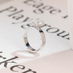 Solid Gold 4mm Band Oval Cut Moissanite Engagement Ring, Promise Ring